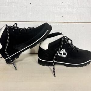 Timberland Euro Sprint hiking mid ankle boots Women's size 7.5 black white A1R39
